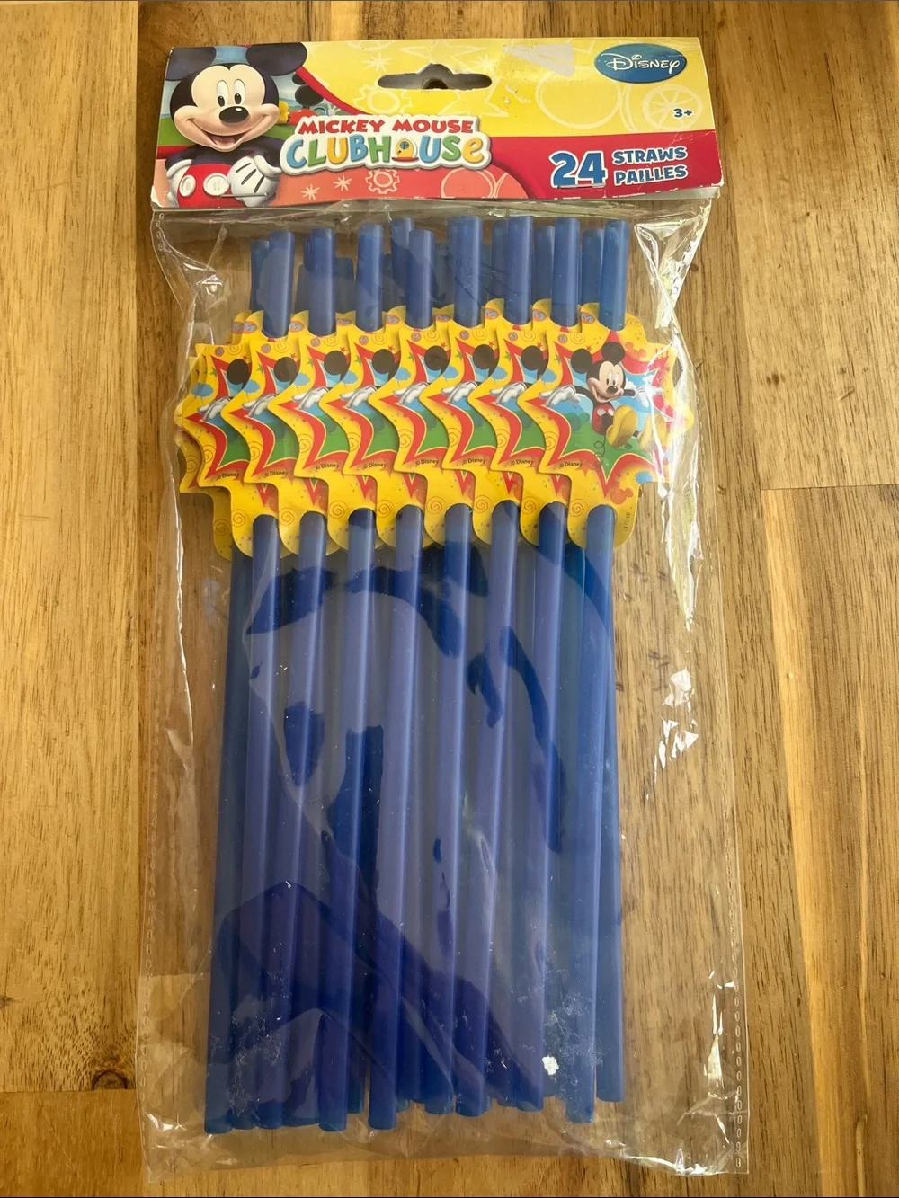 Free w/ purchase: Mickey Party Straws Blue 24 Pack 68676